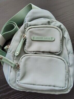 Mint Green Chest Crossbody Backpack Heart Love By CHARO Mini Backpack
